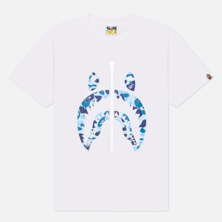 Мужская футболка A Bathing Ape ABC Camo Shark, цвет белый