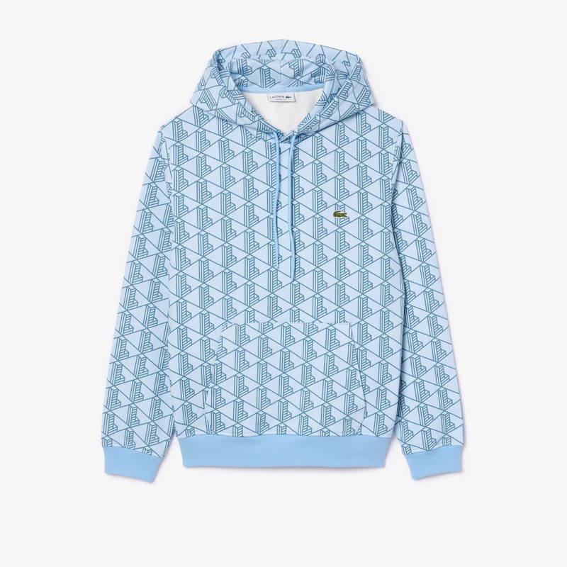 Мужская флисовая толстовка - худи Lacoste Monorgam 5