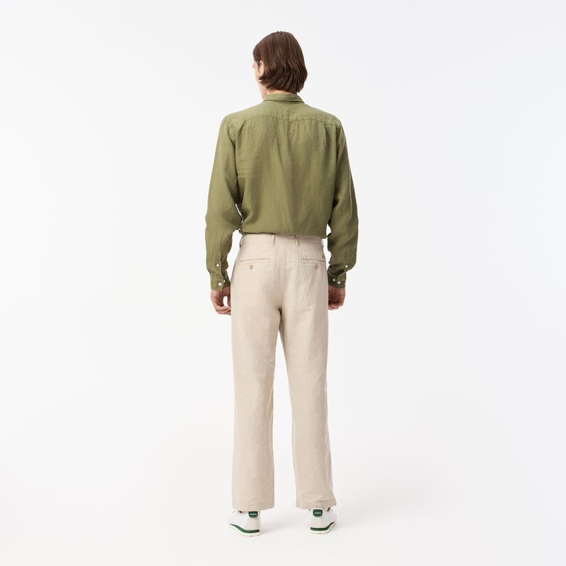 Мужские брюки Lacoste из смеси хлопка и льна 2