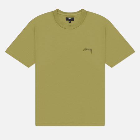 Мужская футболка Stussy Lazy, цвет оливковый