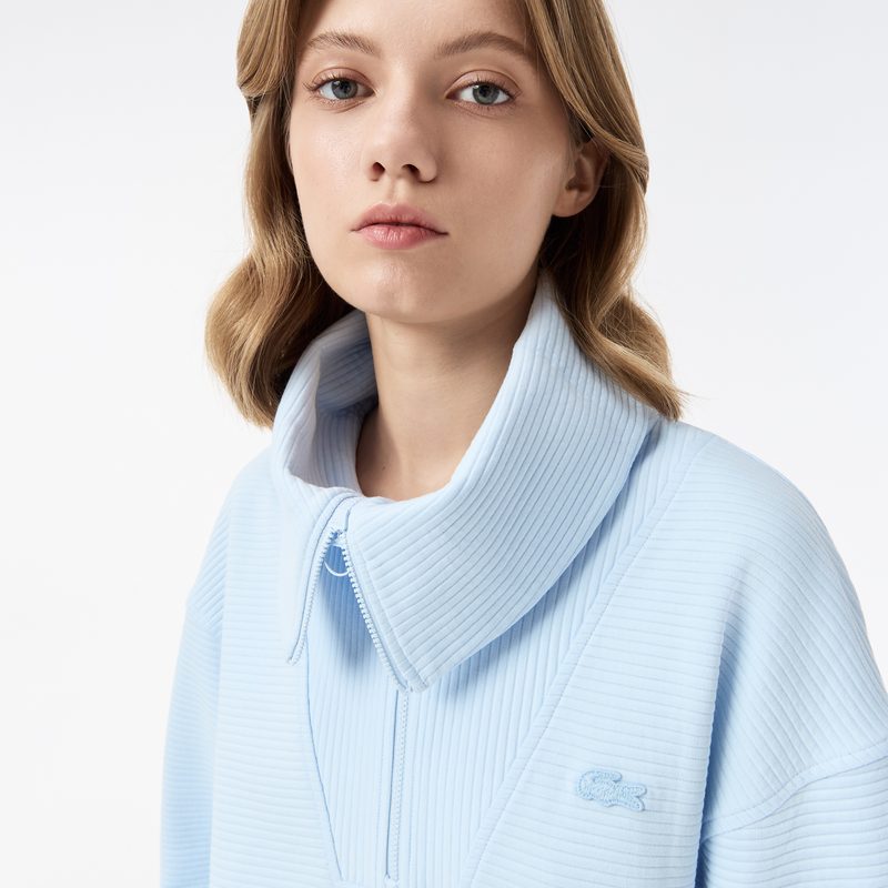 Женская хлопковая толстовка Lacoste с высоким воротом 3