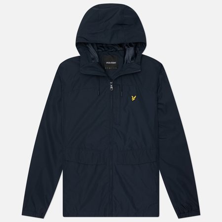 Мужская куртка ветровка Lyle & Scott Lightweight Hooded Zip Through, цвет синий
