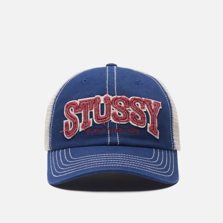 Кепка Stussy Burly Threads Trucker, цвет синий