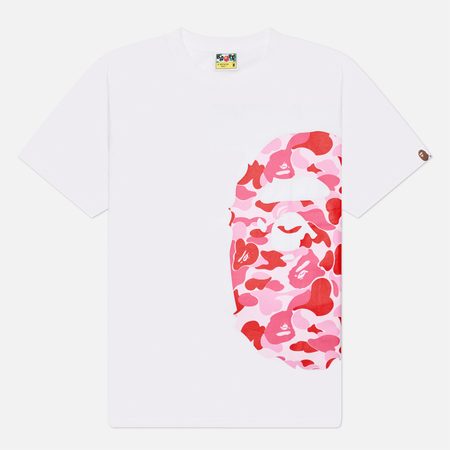 Мужская футболка A Bathing Ape ABC Camo Side Big Ape Head, цвет белый
