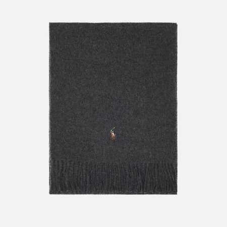 Шарф Polo Ralph Lauren Signature Virgin Wool Oblong, цвет серый