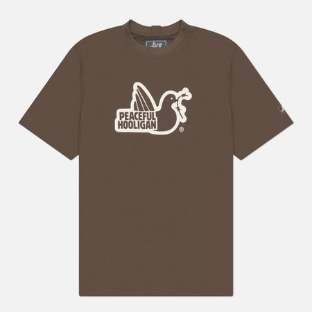 Мужская футболка Peaceful Hooligan Outline, цвет коричневый