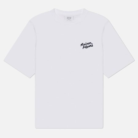 Мужская футболка Maison Kitsune Handwriting Comfort, цвет белый