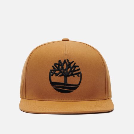 Кепка Timberland Flat Brim Baseball, цвет коричневый