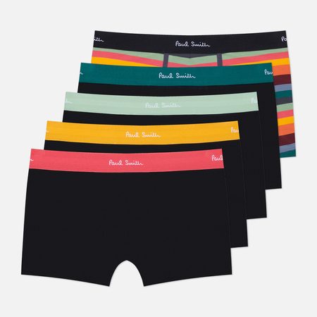 Комплект мужских трусов Paul Smith Organic Cotton Artist Stripe Mixed Boxer Briefs 5-Pack, цвет комбинированный