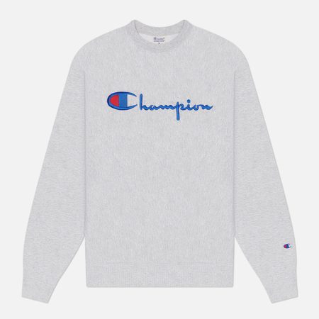 Мужская толстовка Champion Reverse Weave Pinnacle Crewneck Relax Fit, цвет серый