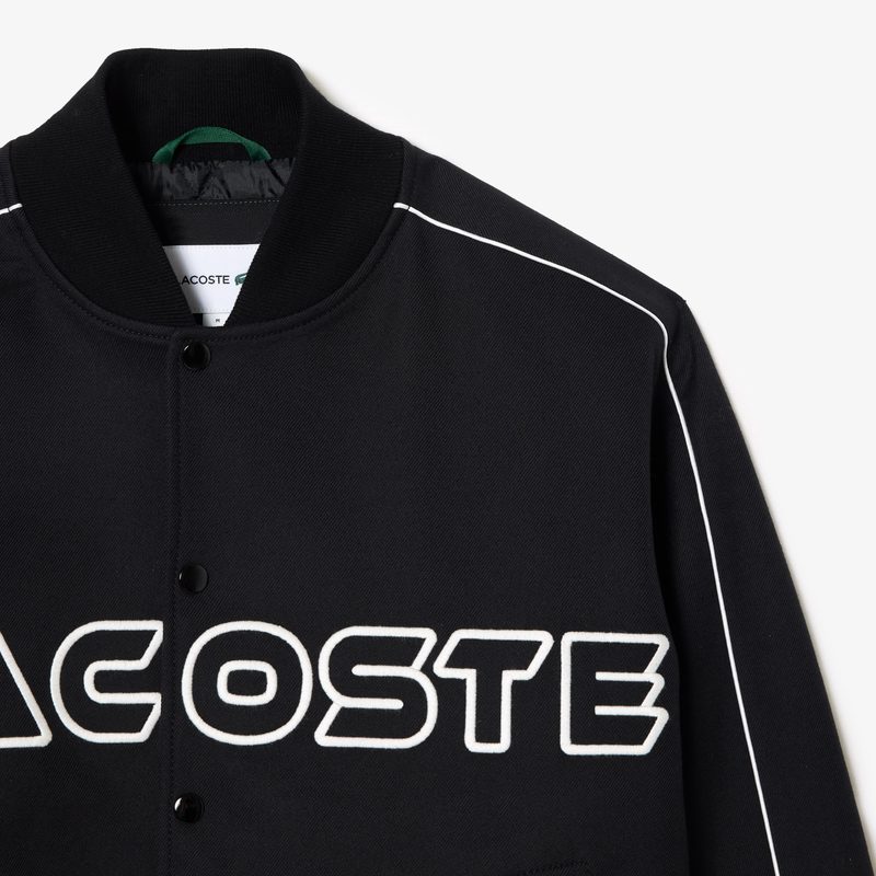 Куртка-бомбер из хлопкового твила Lacoste унисекс с вышивкой 5