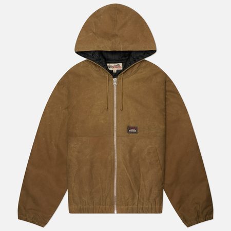 Мужская демисезонная куртка Stussy Waxed Cotton Work, цвет оливковый