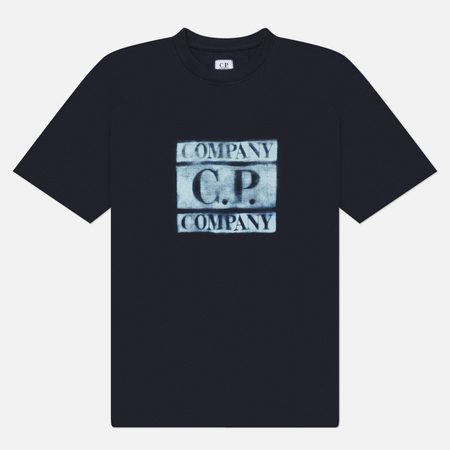 Мужская футболка C.P. Company 30/1 Jersey Logo Regular, цвет синий
