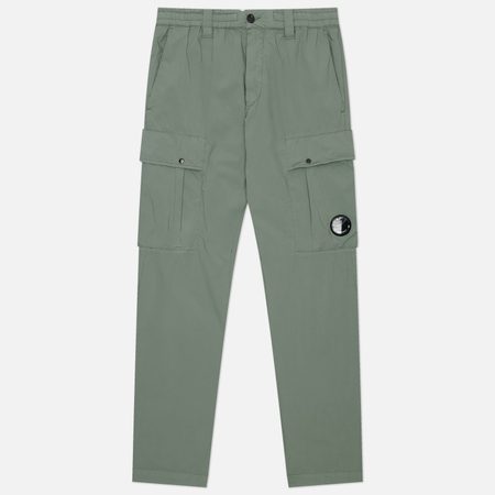 Мужские брюки C.P. Company 50 Fili Stretch Lens Cargo, цвет зелёный