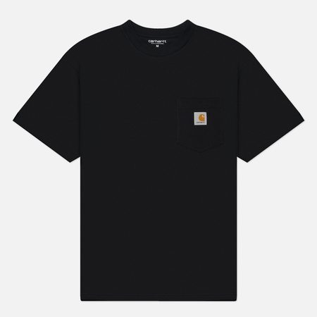Мужская футболка Carhartt WIP Pocket Logo, цвет чёрный