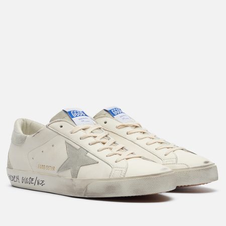 Мужские кроссовки Golden Goose Super-Star Suede Star, цвет белый