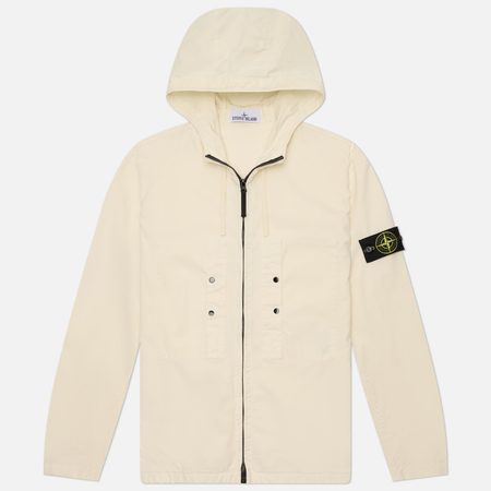 Мужская куртка ветровка Stone Island Supima Cotton Twill Stretch-TC, цвет бежевый