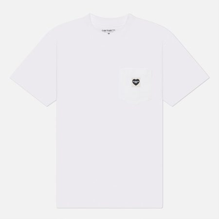 Мужская футболка Carhartt WIP Pocket Heart, цвет белый