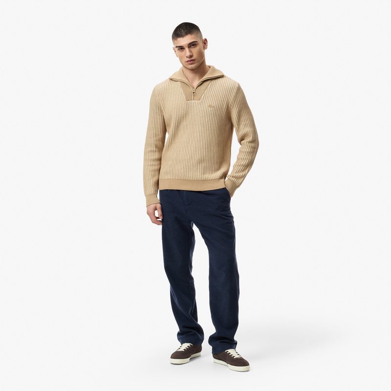 Мужской свитер Lacoste с высоким воротом на молнии классического кроя 4