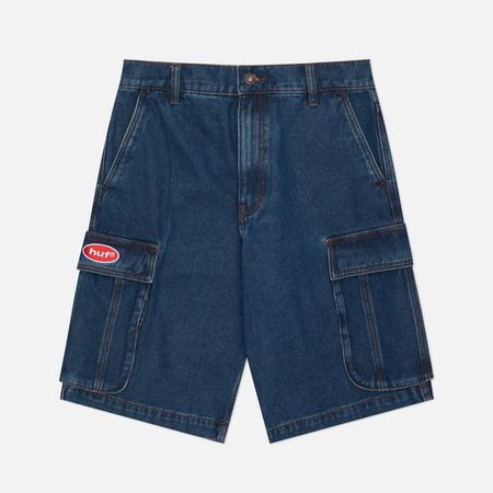 Мужские шорты HUF Oval Denim Cargo, цвет синий