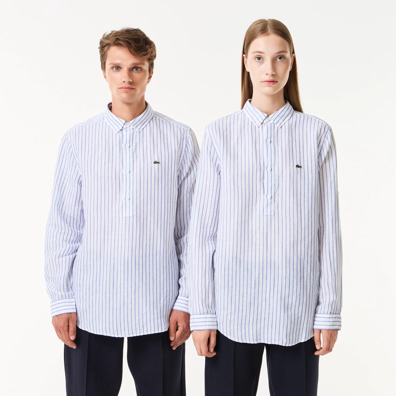 Рубашка Lacoste повседневного кроя унисекс из смеси льна 5