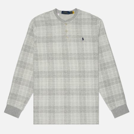Мужской лонгслив Polo Ralph Lauren Supersoft Sleep Henley, цвет серый