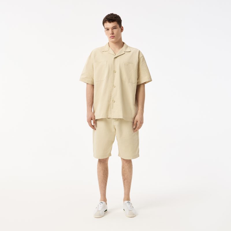 Мужские шорты Lacoste из смеси хлопка и льна