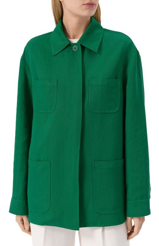 Рубашка из вискозы и льна Max Mara Studio 3