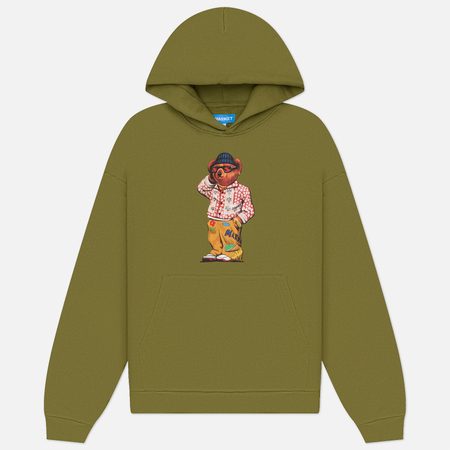 Мужская толстовка MARKET Folk Fitted Bear Hoodie, цвет оливковый