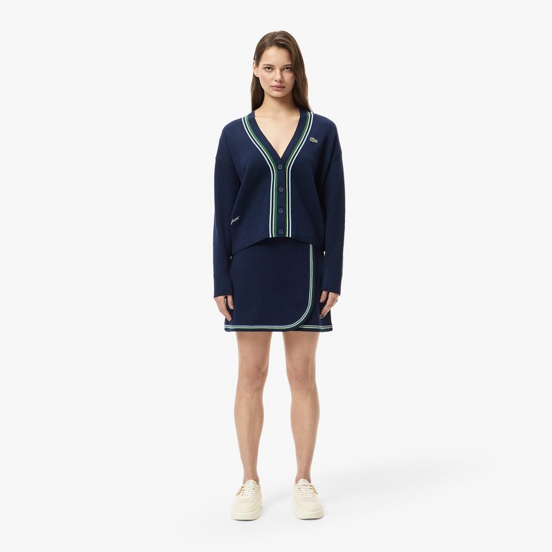 Женский вязаный кардиган Lacoste классического кроя 5