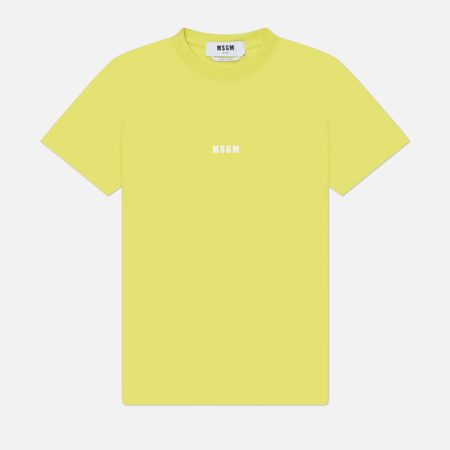 Женская футболка MSGM MSGM Micrologo, цвет зелёный