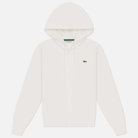 Женская толстовка Lacoste Zipped Fleece Hoodie, цвет белый