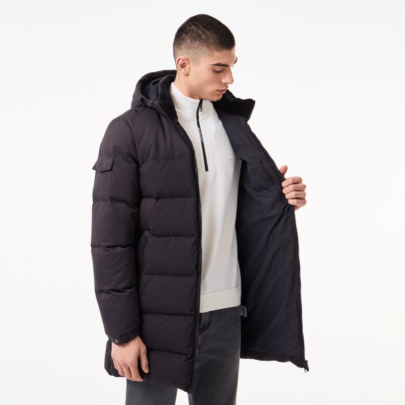 Мужской стёганый пуховик Lacoste с капюшоном 3