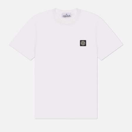 Мужская футболка Stone Island 60/2 Cotton Jersey Regular, цвет белый