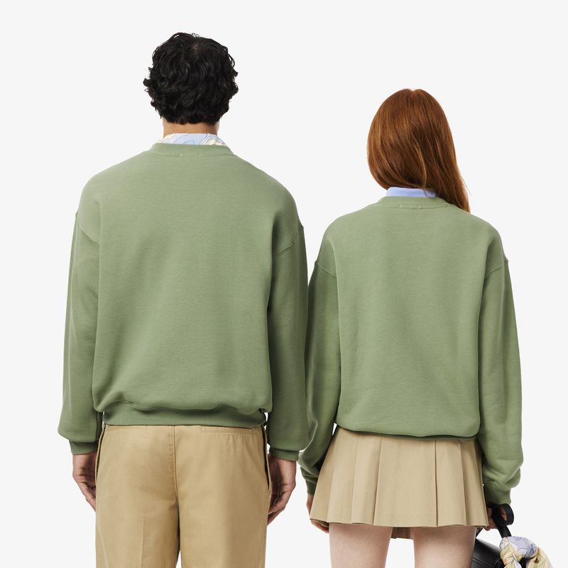 Хлопковый свитшот Lacoste свободного кроя унисекс 2