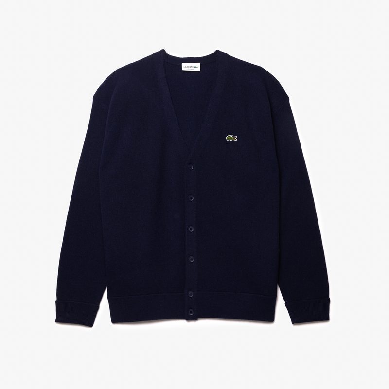 Мужской шерстяной кардиган Lacoste свободного кроя 5
