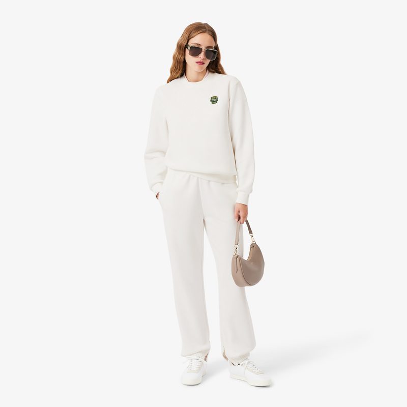 Женский свитшот Lacoste с круглым вырезом и нашивкой 4