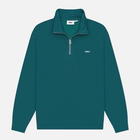 Мужская толстовка OBEY Established Works Bold Mockneck, цвет зелёный