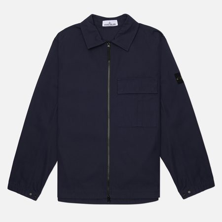 Мужская рубашка Stone Island Panama Cotton, цвет синий