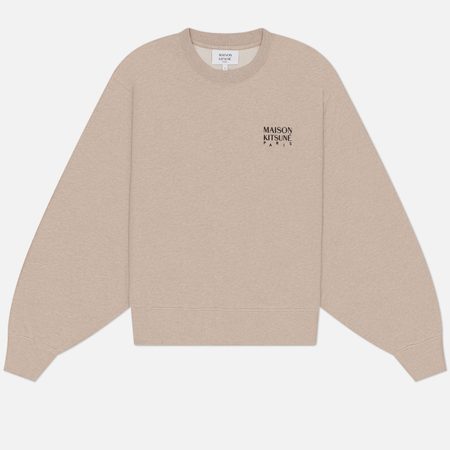 Женская толстовка Maison Kitsune Gallery Fox Light Relaxed, цвет бежевый