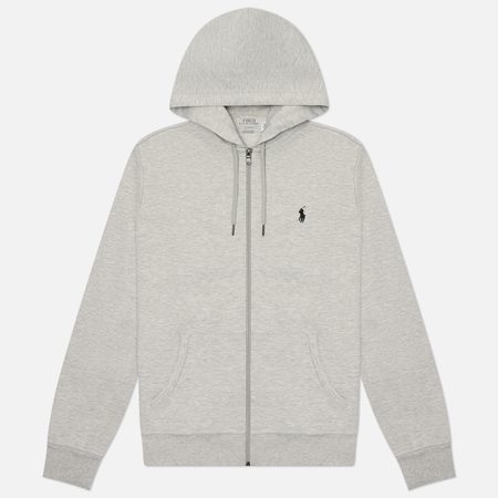 Мужская толстовка Polo Ralph Lauren Double-Knit Full-Zip Hoodie, цвет серый