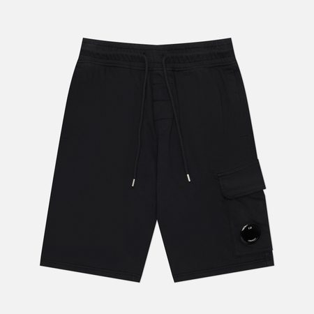 Мужские шорты C.P. Company Light Fleece Cargo Lens Detail, цвет чёрный