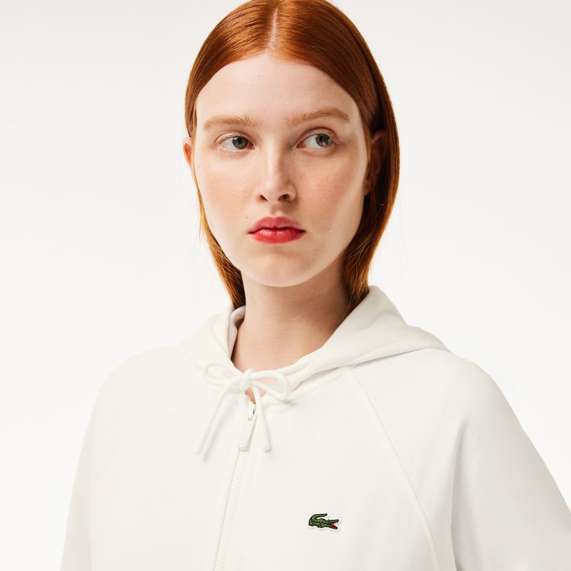 Женская флисовая толстовка Lacoste с капюшоном на молнии 5