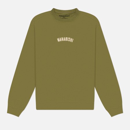 Мужская толстовка maharishi Organic Crew, цвет оливковый
