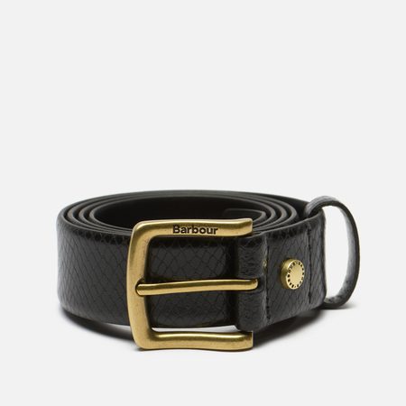 Ремень Barbour Jaspar Leather, цвет чёрный