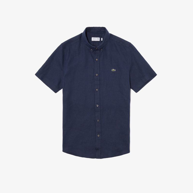 Мужская льнаная рубашка Lacoste 5