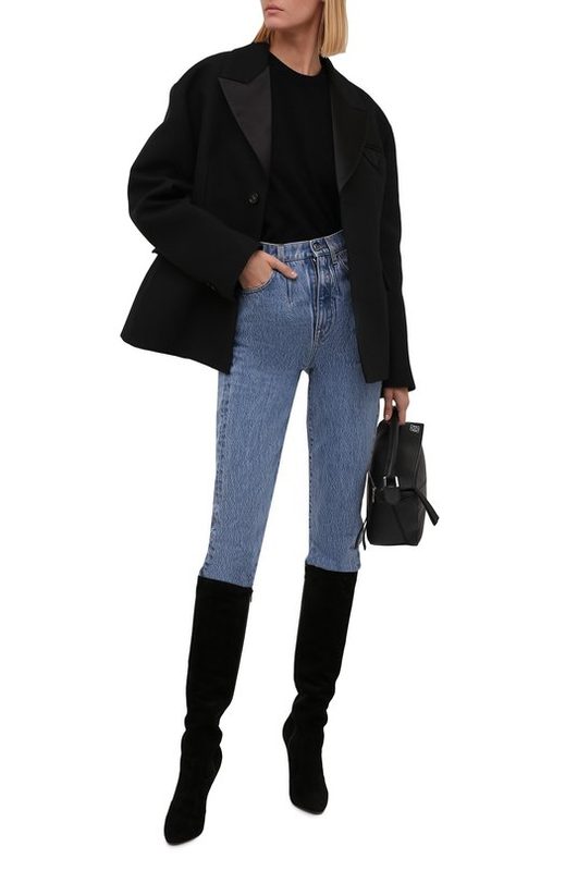 Замшевые сапоги Saint Laurent 2