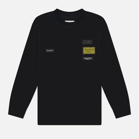Мужской лонгслив Maison Margiela MM6 Label Patch, цвет чёрный