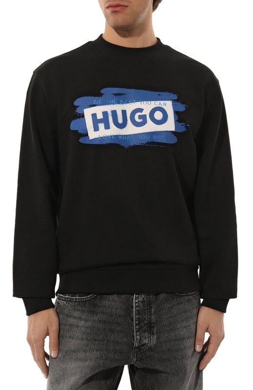 Хлопковый свитшот HUGO Blue 3