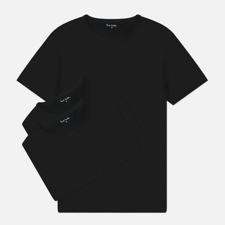Комплект мужских футболок Paul Smith Mixed Modal Lounge 3-Pack, цвет чёрный
